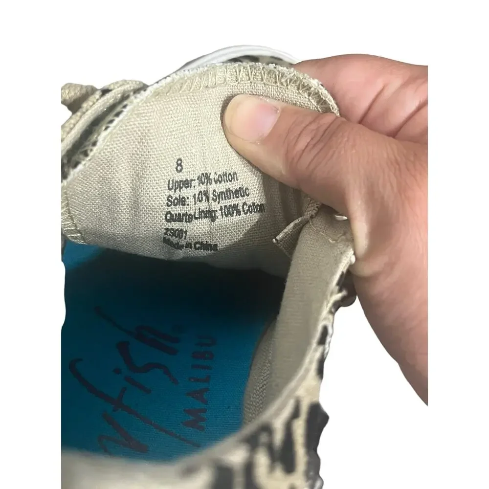 Blowfish Women's Malibu Play Natural City Kitty Cheetah Canvas Sneaker SIZE 8 - Picture 6 of 7